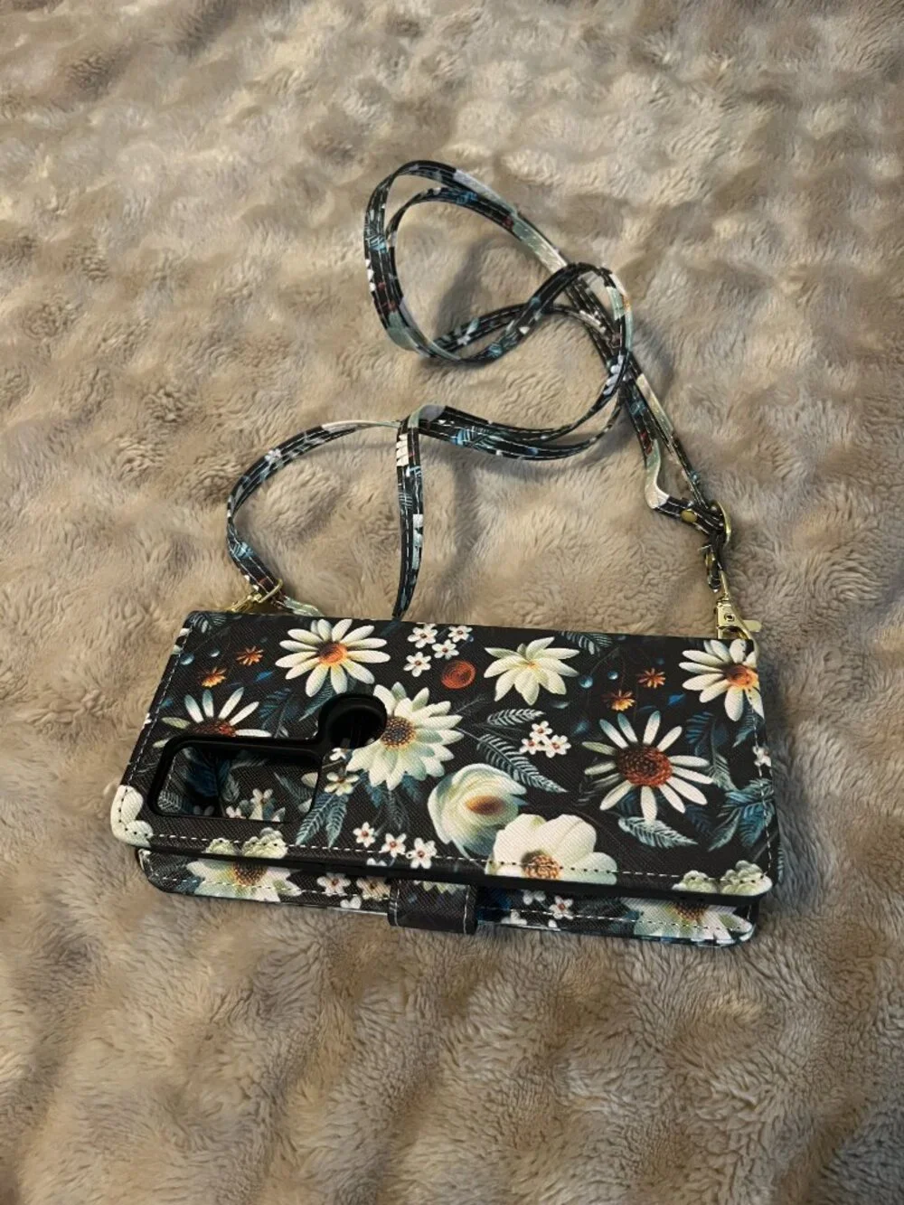 NEW Flower Leather Crossbody Wallet Case Purse for Samsung Galaxy Z